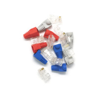 Компьютерный коннектор OXION RJ-45 (8P8C) 6 шт. с колпачками, блистер, арт. OX-RJ-45PRx6