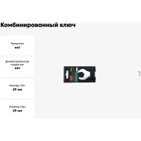 Комбинированный ключ с динамическим профилем Rockforce Super Lock 29мм на пластиковом держателе RF-75529HD(28060)