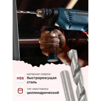 Сверло по металлу (10 шт; 4.5 мм; HSS; пластиковый футляр) ROCKFORCE RF-DSP45(29193)