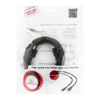Кабель Cablexpert HDMI-mini HDMI 19M/19M 3.0м v2.0 3D Ethernet медь, позол.разъемы, экран, черный CC-HDMI4C-10