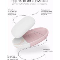 Мыльница Fora TRENDY настольная, керамика, розовая FOR-TR036