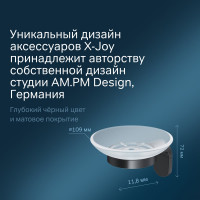 Стеклянная мыльница с настенным держателем AM.PM X-Joy A8434222