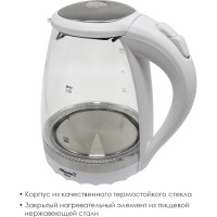 Стеклянный электрический чайник Atlanta ATH-2463 white