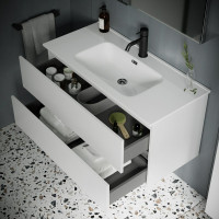 Подвесная тумба Sancos Urban 790x450x550, c двумя ящиками оснащенными доводчиками, белый глянец, арт. UR80W
