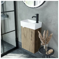 Подвесная тумба Sancos Mini 355x205x500, с распашной дверцей, внутри 1 полка, дуб чарльстон, арт. MN35ECHL