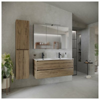 Подвесная тумба Sancos Libra 1190x450x500, c двумя ящиками оснащенными доводчиками, дуб чарльстон, арт. LB120-2ECH