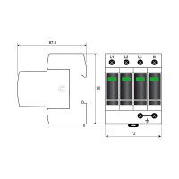 Устройство защиты от импульсных перенапряжений Citel УЗИП тип 1+2 DAC1-13S-40-275 821710224