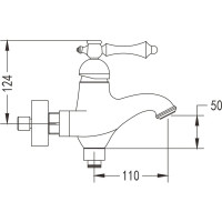 Смеситель для ванны Rose R0102Q
