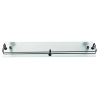 Полка Migliore FORTIS c галереей L58 см, матовое стекло/черный матовый 31767