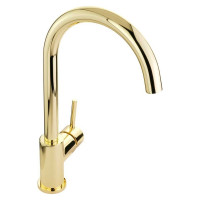 Смеситель для кухни Migliore CUCINA FORTIS высокий излив, ручка сбоку, золото 31560