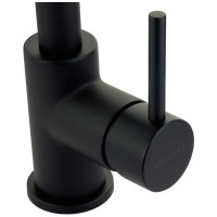 Смеситель для кухни Migliore CUCINA FORTIS высокий излив, ручка сбоку, черный матовый 31561