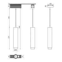 подвесной LED светильник SWG SY Черный 20Вт 4000 SY-601242-BL-20-NW