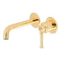 Смеситель для раковины Migliore ERMITAGE MINI скрытого монтажа, на 2 отв., ручка латунь, донный клапан "click-clac" золото 31427