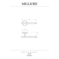 Бумагодержатель Migliore FORTIS матовый черный 31763