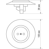 Розетка TDM ELECTRIC Болонь скрытой установки фарфоровая 2П 10А 250В черная SQ1820-0221