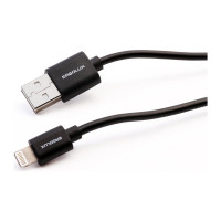 Кабель usb-lightning Ergolux Elx-cdc03-c02 3а, 1,2м, черный, зарядка+передача данных, коробка 15096