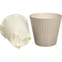 Горшок для цветов Idiland Velvet D 230 мм, 5 л, бежевый 221603027/01