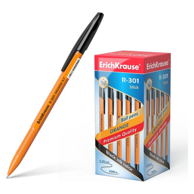 Шариковая ручка ErichKrause R-301 Stick Orange 43195