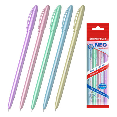 ErichKrause Набор из 4 ручек шариковых Neo Stick Pastel 0.7, цвет чернил синий 4 шт в упак 54526