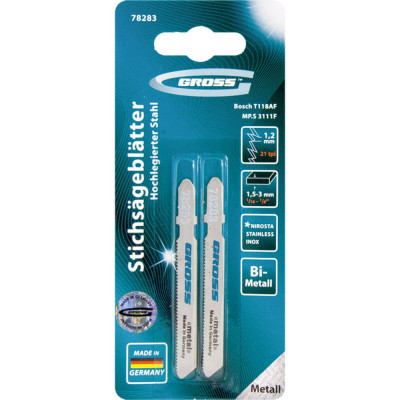 Полотно для электролобзика GROSS 3111F - T118AF 78283