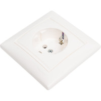 Розетка Legrand с заземлением Legrand Valena с лицевой панелью и рамкой в сборе 16А 250В винтовые зажимы белый 774423