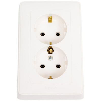 Розетка Legrand Cariva 2х2К+3 немецкий стандарт 16 А 250 В~ белый 773627
