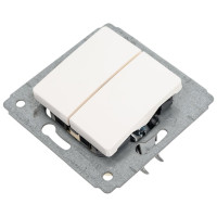 Двухклавишный выключатель 10 AX БЕЛ CAR Legrand 773658