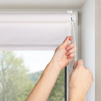 Рулонная штора PRAKTO Shantung 140х175см белый 7792294