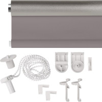 Рулонная штора PRAKTO Blackout Silver 40х160см серый 7792058