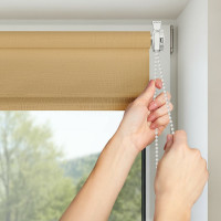 Рулонная штора PRAKTO Shantung 40х160см бежевый 7792898