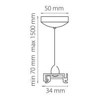 Подвес для трека Lightstar Barra 1.5 м 504177