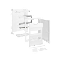 Щит Legrand встраиваемый Nedbox со скругленной дверью белой RAL 9010 2 рейки 24+4 модуля 001412