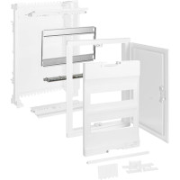 Щит Legrand встраиваемый Nedbox со скругленной дверью белой RAL 9010 2 рейки 24+4 модуля 001412