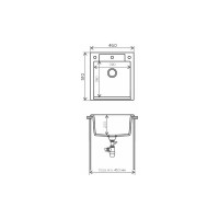 Кухонная мойка мраморная Polygran цвет опал ARGO-460 №328 444720