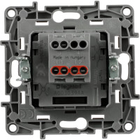 Переключатель Legrand перекрёстный одноклавишный Legrand Etika 10А 250В винтовые зажимы алюминий 672409