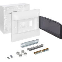 Пластиковый щиток Legrand Practibox S  Навесной 1X8 Дымчатая дверь 134618