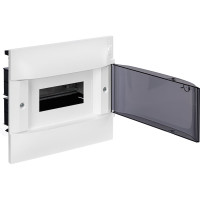 Пластиковый щиток Legrand Practibox S  Встраиваемый 1X8 Дымчатая дверь 134558