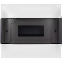 Пластиковый щиток Legrand Practibox S  Встраиваемый 1X8 Дымчатая дверь 134558