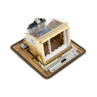 Выдвижной розеточный блок Legrand неукомплектованный - IP40 - 3 модуля - латунь 054015