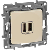 Зарядное устройство Legrand USB тип А / тип А Legrand Etika 3000мА 15Вт слоновая кость 672394