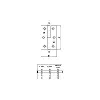 Петля Amig покрытие латунь антик IZ-Правая 541-50х35 А