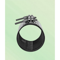 Ремонтный хомут ВЗПА свертная муфта из нержавеющей стали, Ду 200, ОД 232-244, L=200 РА-00262