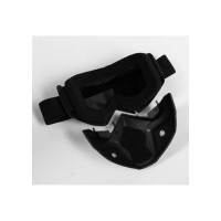 Очки-маска для езды на мототехнике СИМАЛЕНД разборные, золотой хром, черные 4295612