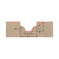 Фреза профильная для фасадов (27x15x60 мм; S=12 мм) Greencut BX11126