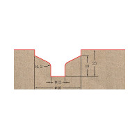Фреза профильная для фасадов (40x23x78 мм; S=12 мм) Greencut BX11163