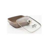 Квадратная жаровня Мечта АП Гранит brown 24х24 см 37806