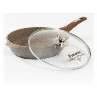 Сковорода Мечта АП Гранит brown 28 см, со съемной ручкой и стеклянной крышкой с028806