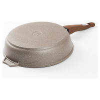 Сковорода Мечта АП Гранит brown 28 см, со съемной ручкой и стеклянной крышкой с028806