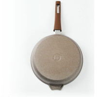 Сковорода Мечта АП Гранит brown 28 см, со съемной ручкой и стеклянной крышкой с028806