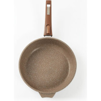 Сковорода Мечта АП Гранит brown 28 см, со съемной ручкой и стеклянной крышкой с028806